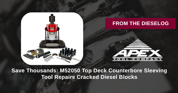 Save Thousands: M52050 Top Deck Counterbore Sleeving Tool Repairs Cracked Diesel Blocks
